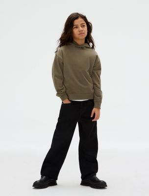 dusty olive relaxed hoodie for boys calvin klein jeans