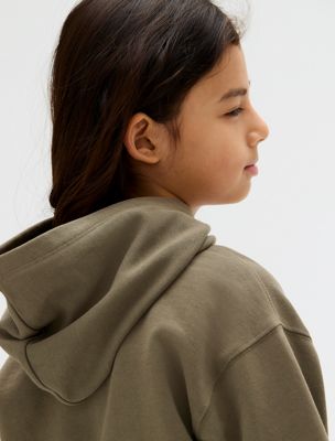 dusty olive relaxed hoodie for boys calvin klein jeans