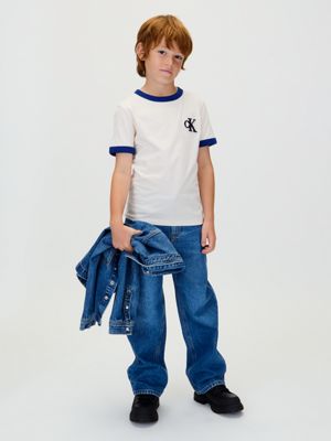 t-shirt con logo ringer whitecap gray da bambini 