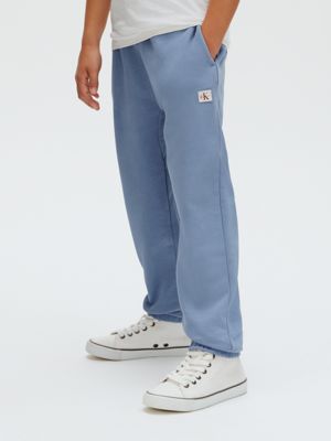 blue kids signature logo joggers for boys calvin klein jeans