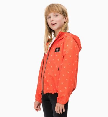calvin klein windbreaker orange