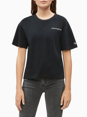  organic cotton boxy t-shirt for girls calvin klein jeans