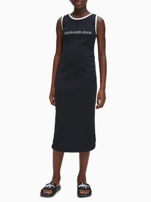 calvin klein logo tank dress