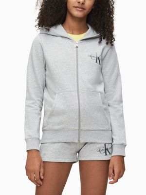 calvin klein zip through hoodie