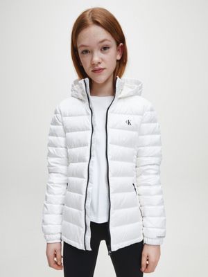 calvin klein white puffer jacket