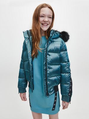 calvin klein metallic puffer vest