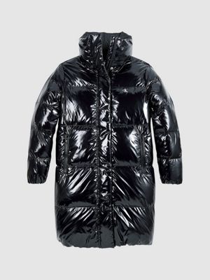 calvin klein glossy puffer jacket