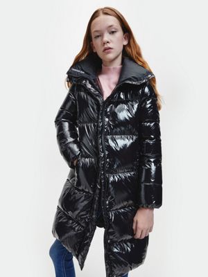 calvin klein glossy puffer jacket