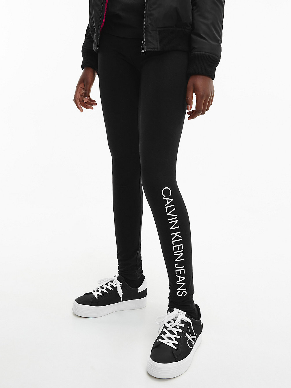 CK BLACK > Legginsy Z Logo > undefined girls - Calvin Klein