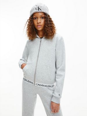 Calvin Klein Women's Modern Cotton Full Zip Hoodie Top