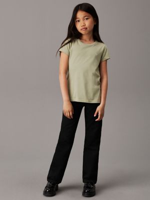 turtledove / misty vale 2 pack slim t-shirts for girls calvin klein jeans