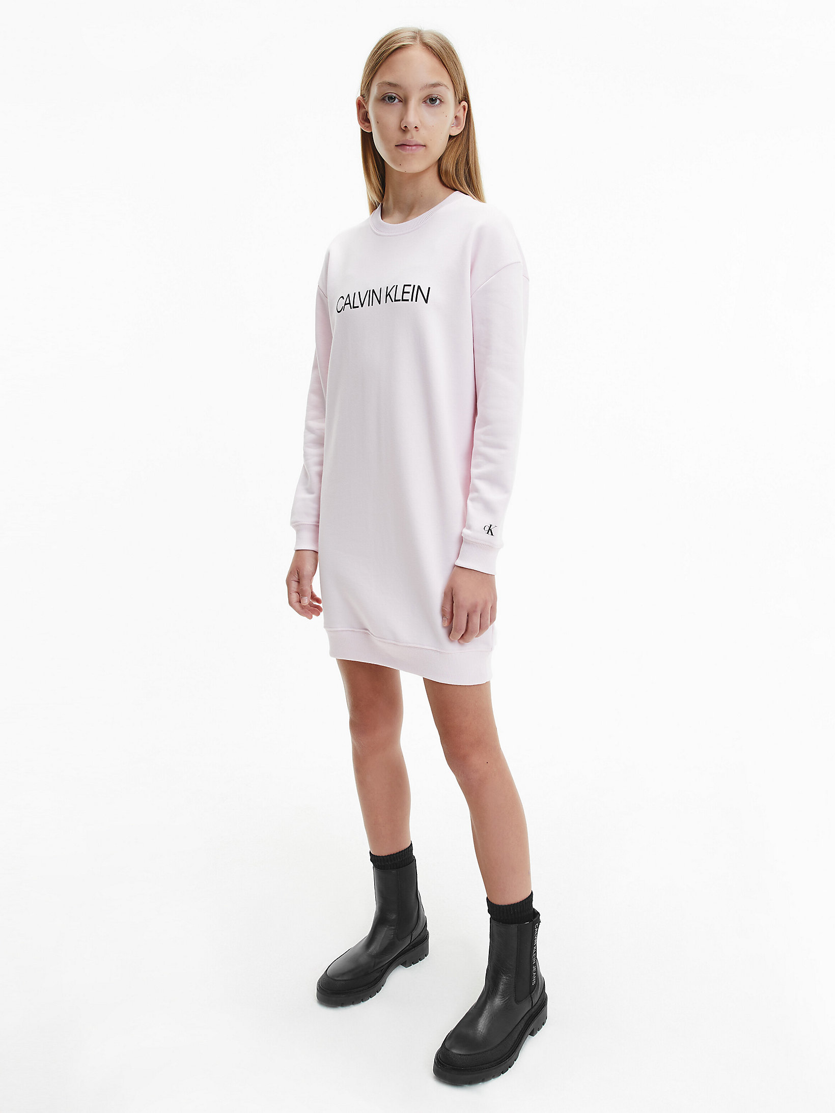 Calvin Klein Bambina Abbigliamento Vestiti Vestiti estivi Abito in felpa in spugna di cotone 