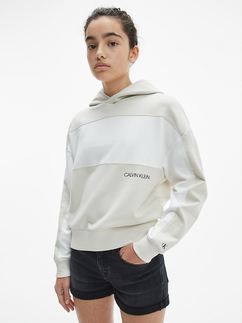 EGGSHELL Relaxed Colour Block Hoodie undefined girls Calvin Klein