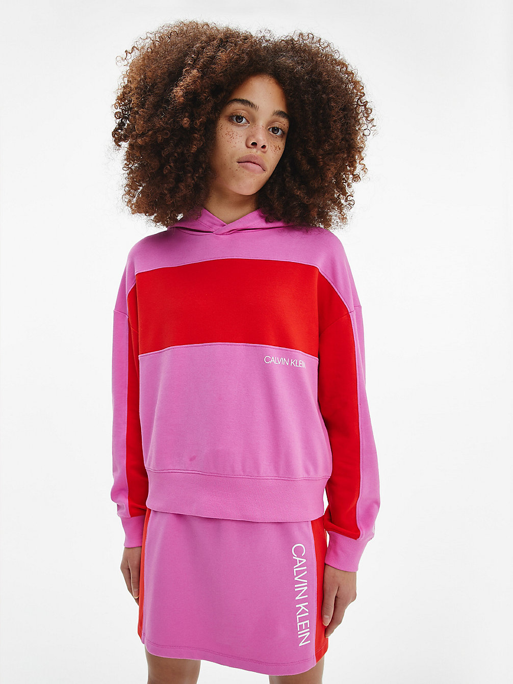 LUCKY PINK Relaxed Colour Block Hoodie undefined girls Calvin Klein