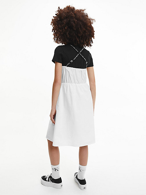Calvin Klein Fille Vêtements Robes Longues Robe mi-longue avec Logo Tape 