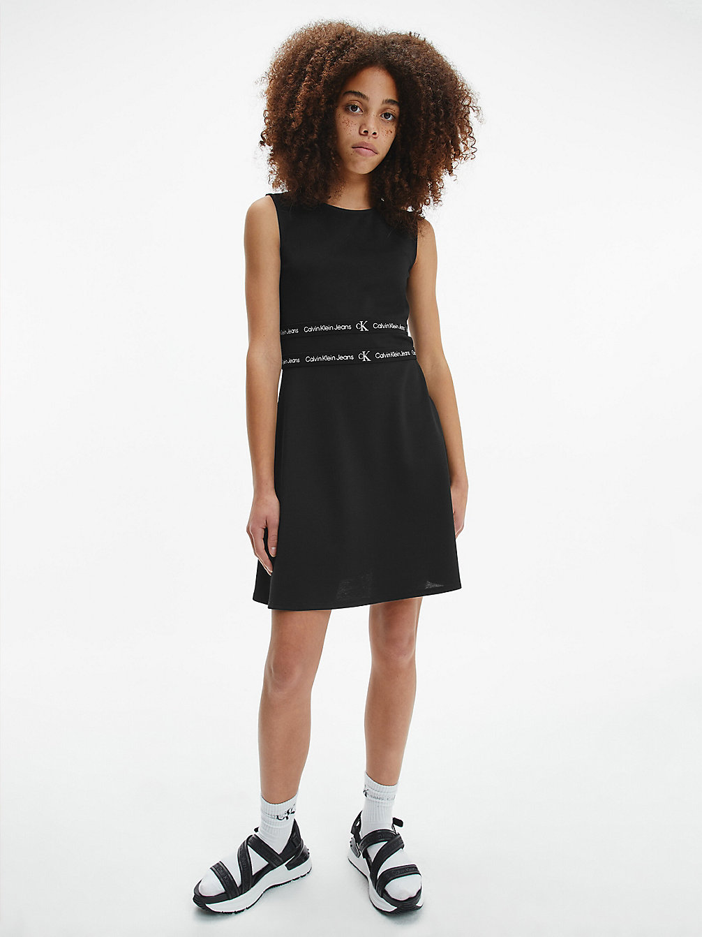 CK BLACK > Платье из трикотажа Milano с отделкой логотипом > undefined girls - Calvin Klein