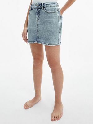 Denim rok met logo tape Calvin Klein® | IG0IG014281AA