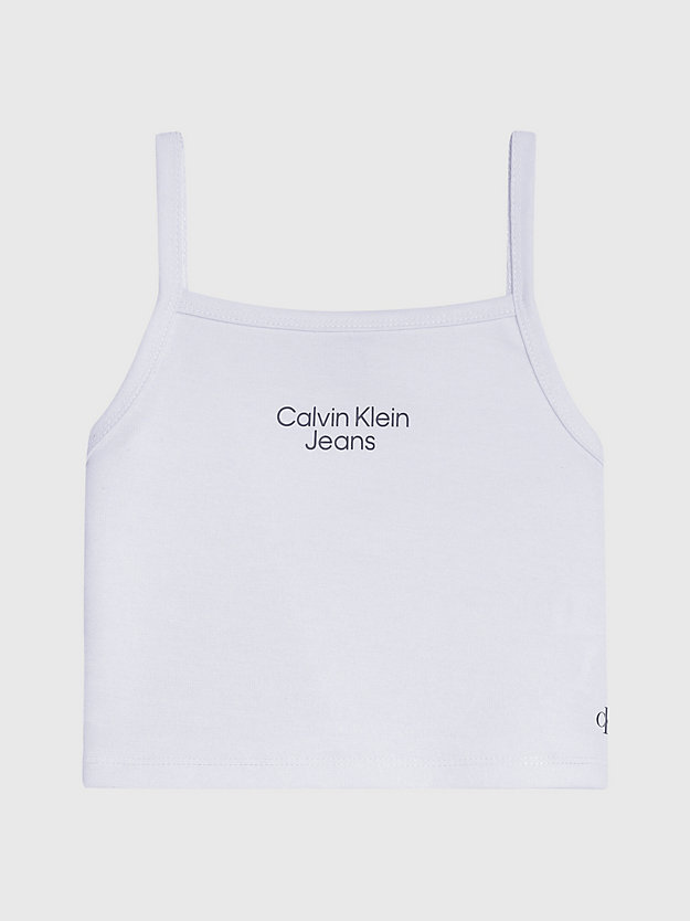 BRIGHT WHITE Slim Milano Cami Top for girls CALVIN KLEIN JEANS