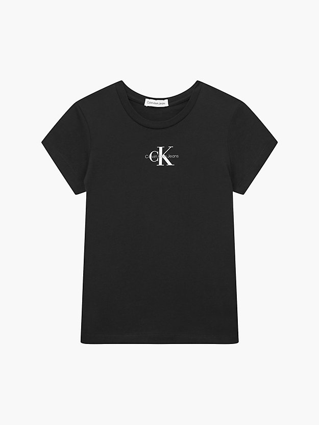 CK BLACK Schmales T-Shirt aus Bio-Baumwolle für girls CALVIN KLEIN JEANS