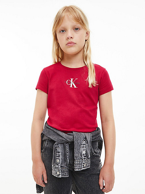 T-shirt ragazza in cotone biologico in confezione da 2 CK One Calvin Klein Bambina Abbigliamento Intimo Magliette intime 