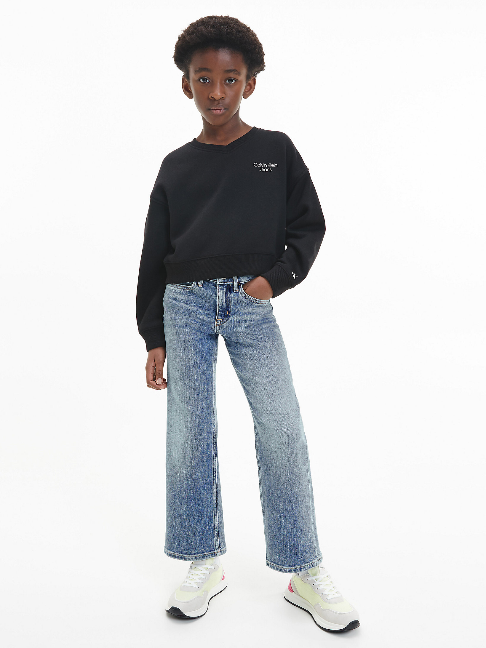 Wide Leg Jeans a vita alta Calvin Klein Donna Abbigliamento Pantaloni e jeans Jeans Jeans a vita alta 