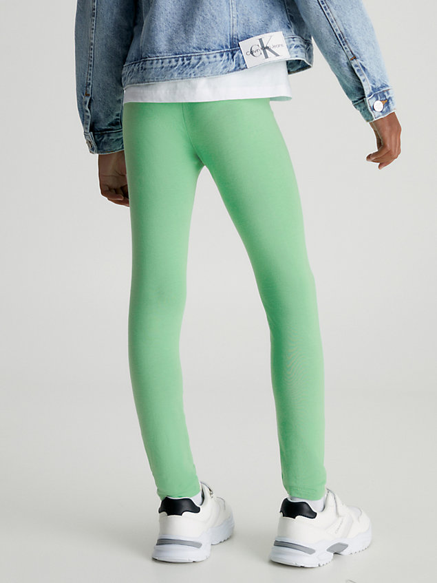 green slim legging voor meisjes - calvin klein jeans