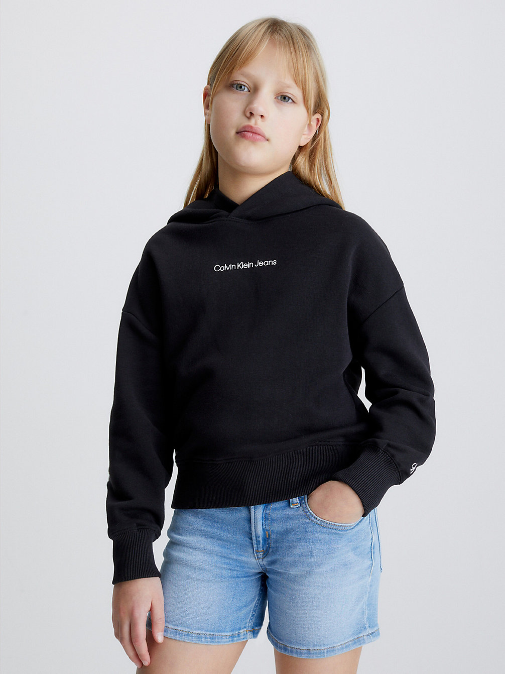 CK BLACK Oversized Hoodie undefined Maedchen Calvin Klein