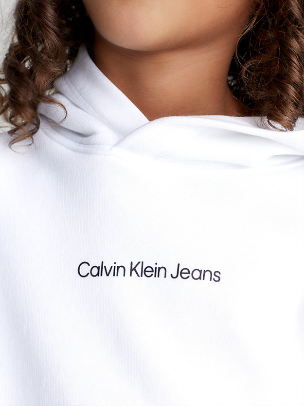 BRIGHT WHITE Sudadera con capucha oversized de girls CALVIN KLEIN JEANS