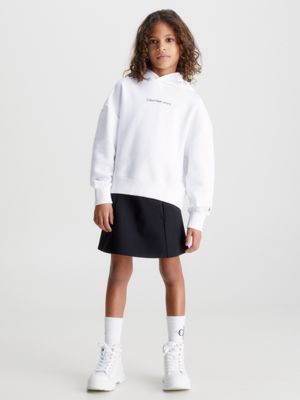 BRIGHT WHITE Sudadera con capucha oversized de girls CALVIN KLEIN JEANS
