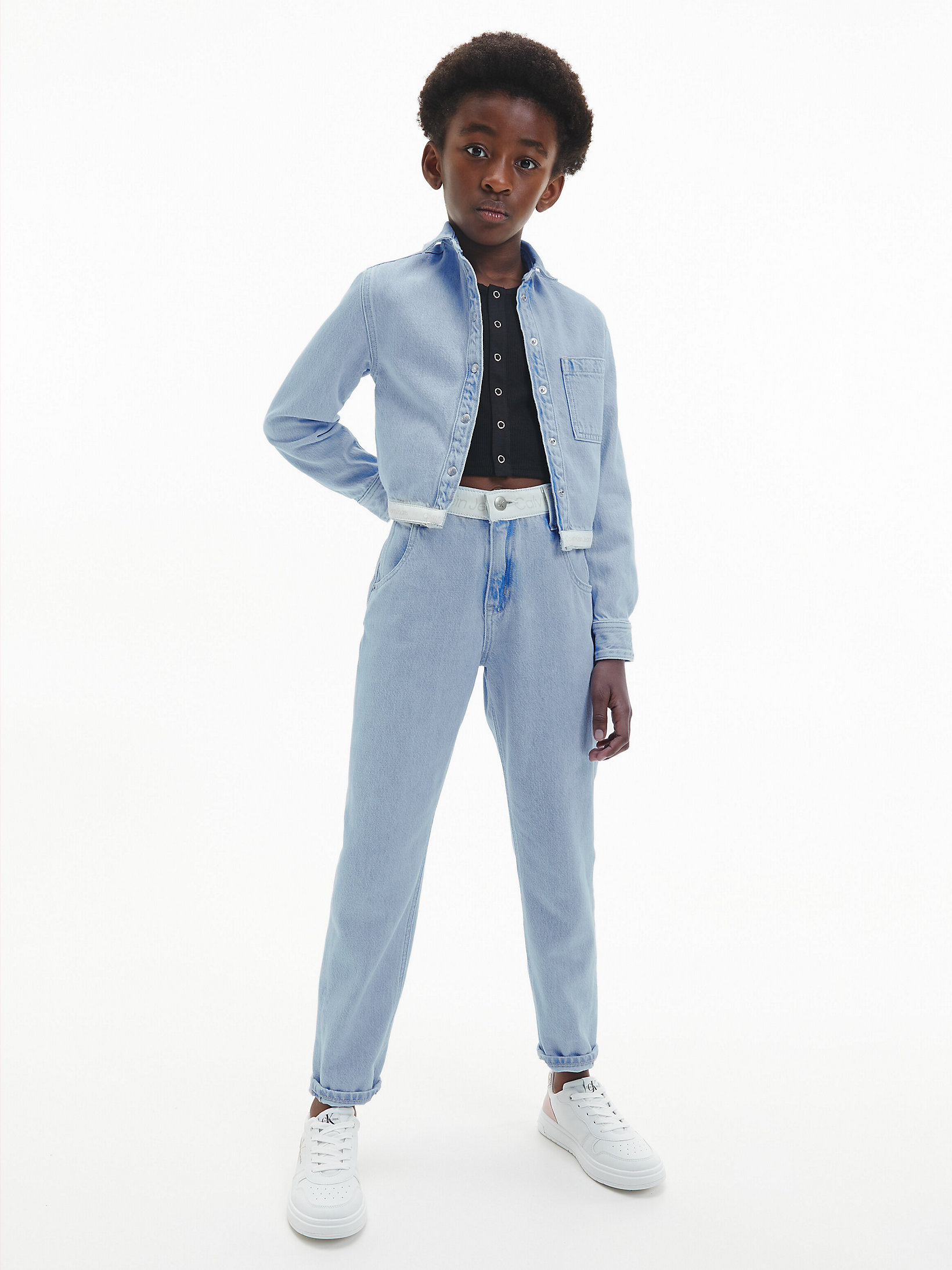 Calvin Klein Bambina Abbigliamento Camicie Camicie denim Camicia corta di jeans 