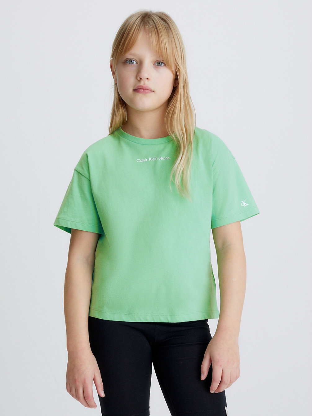 NEPTUNES WAVE Kastiges T-Shirt Aus Bio-Baumwolle undefined Maedchen Calvin Klein