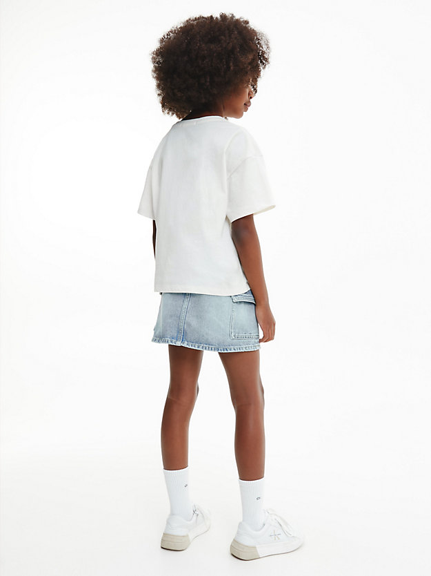 IVORY Organic Cotton Boxy T-shirt for girls CALVIN KLEIN JEANS