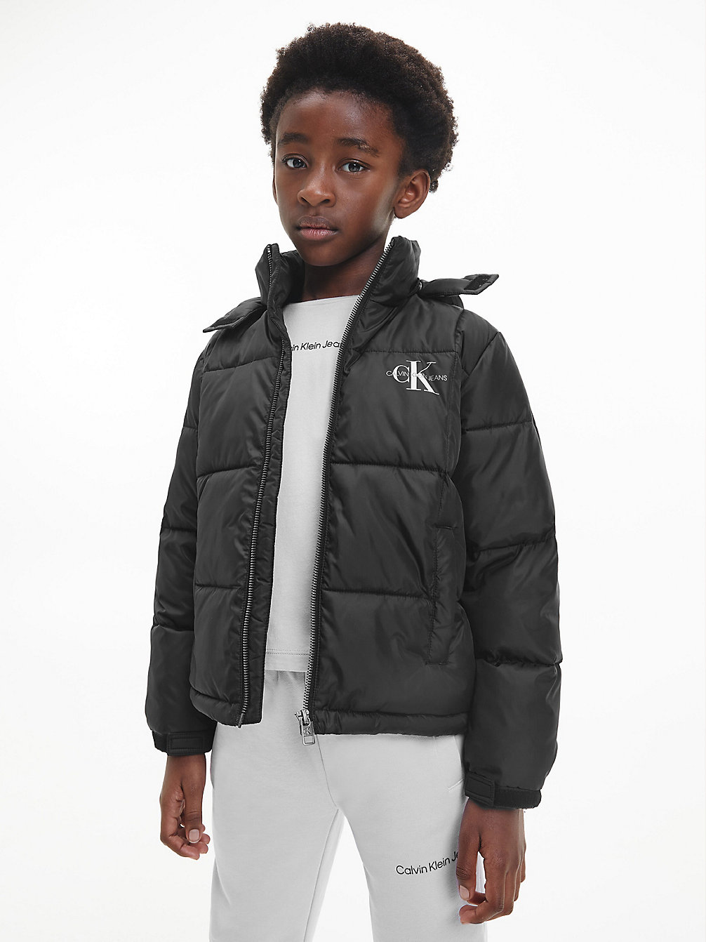 CK BLACK Quilted Puffer Jacket undefined girls Calvin Klein