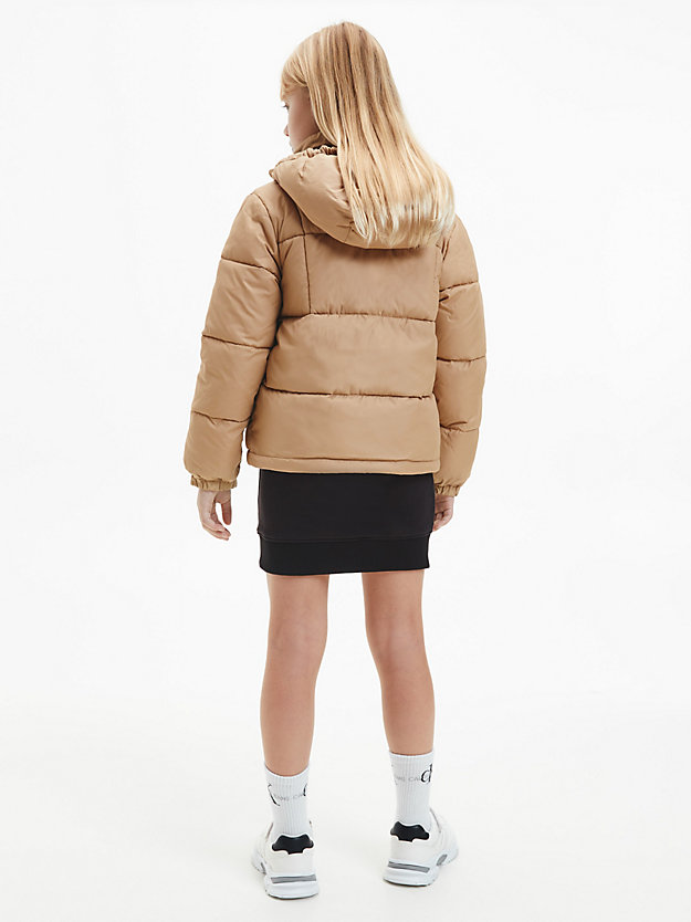 TIMELESS CAMEL Quilted Puffer Jacket for girls CALVIN KLEIN JEANS