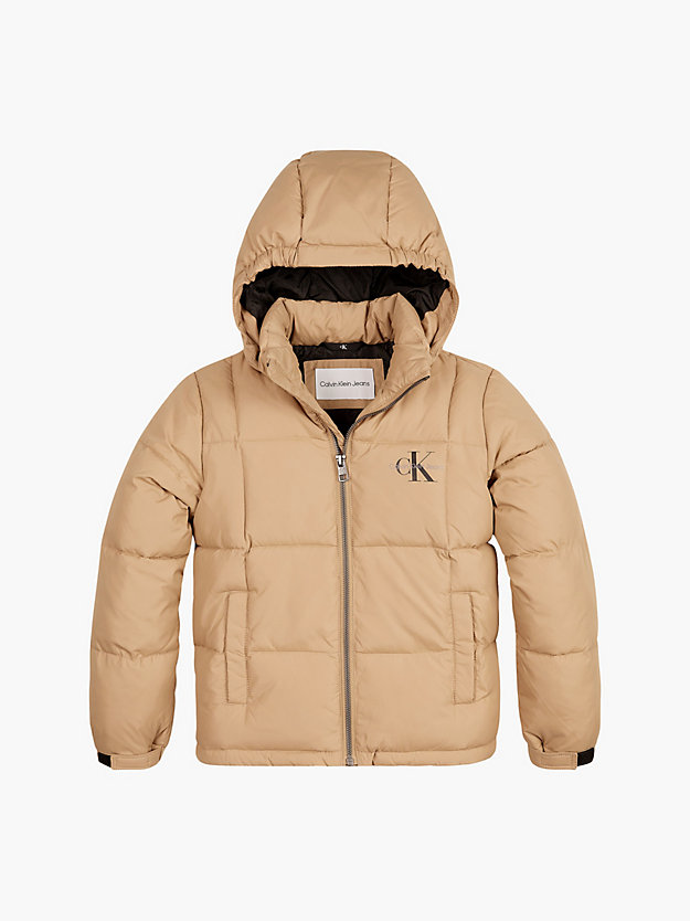 TIMELESS CAMEL Quilted Puffer Jacket for girls CALVIN KLEIN JEANS