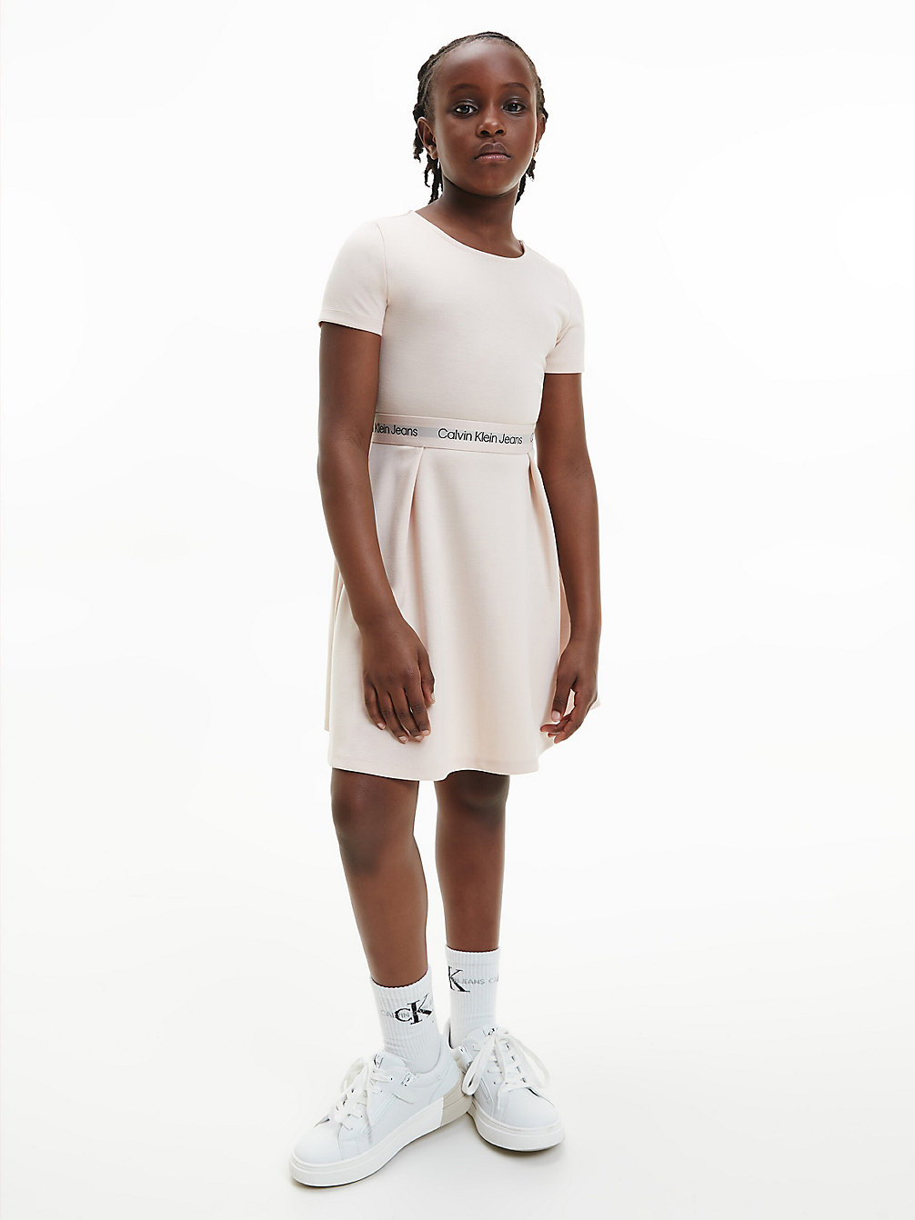 PALE ROSE > Расклешенное платье из трикотажа Milano > undefined девочки - Calvin Klein