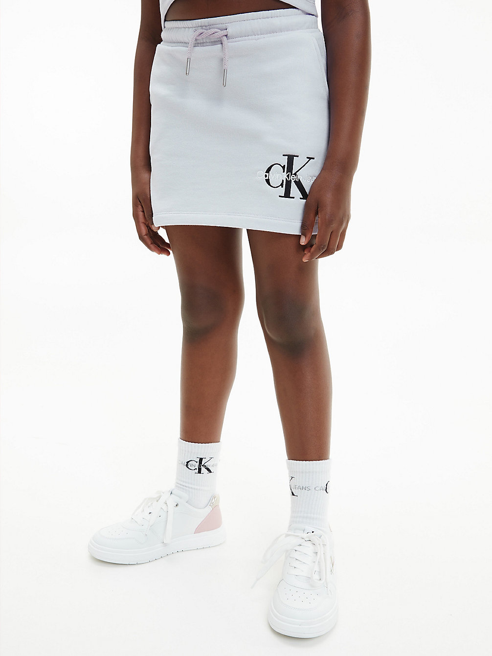 LAVENDER ICE Cotton Terry Logo Skirt undefined girls Calvin Klein