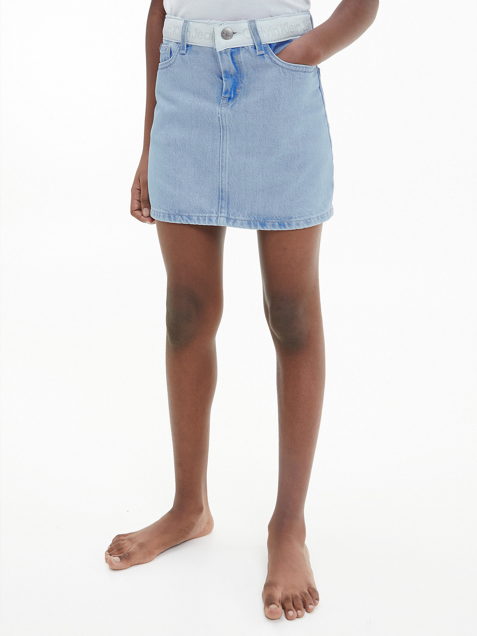 Bright Blue Denim Skirt undefined girls Calvin Klein