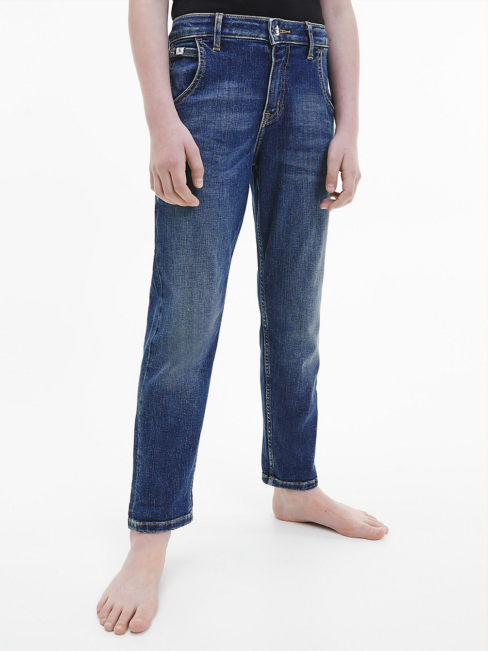 DARK BLUE > Relaxed Barrel Leg Jeans > undefined girls - Calvin Klein