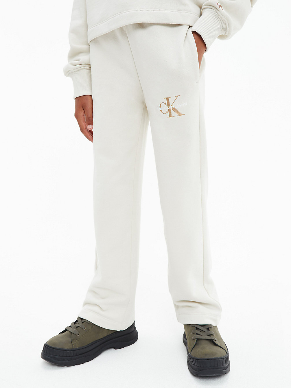 EGGSHELL > Плюшевые тренировочные брюки из органического хлопка > undefined girls - Calvin Klein