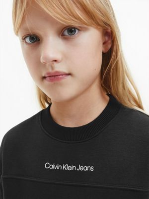 CK BLACK Sweatshirt Dress for girls CALVIN KLEIN JEANS