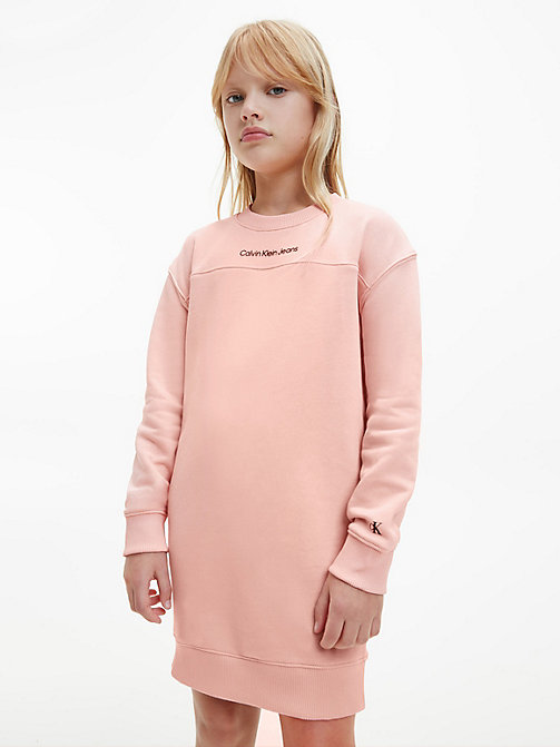 Calvin Klein Mädchen Kleidung Kleider Sweatkleider Oversized Sweatkleid aus Bio-Baumwolle 