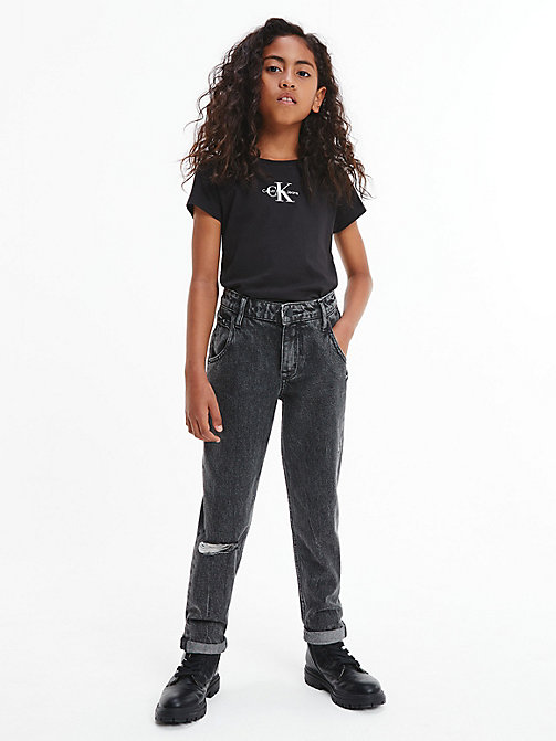 Calvin Klein Fille Vêtements Pantalons & Jeans Jeans Taille haute Jean relaxed à jambe droite 