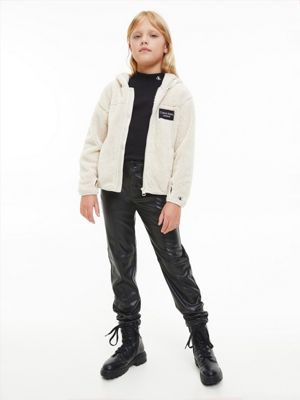 Leather joggers online kids