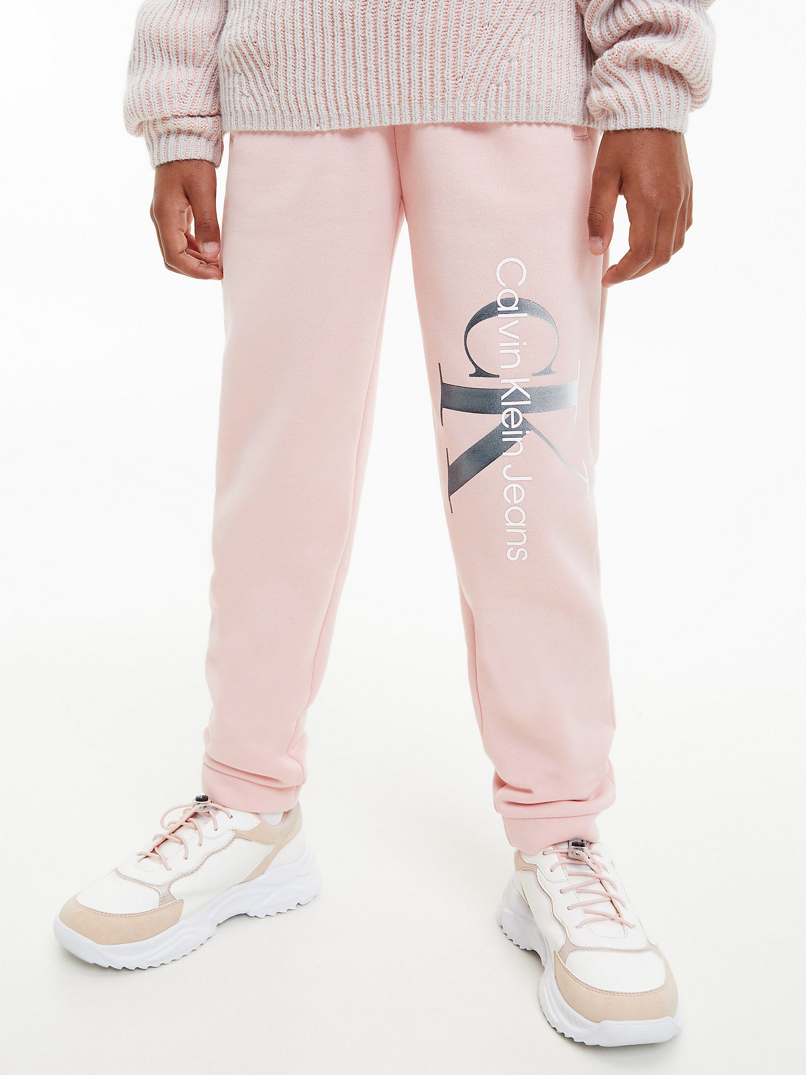 Pantaloni da tuta con logo in poliestere riciclato Calvin Klein Bambina Abbigliamento Pantaloni e jeans Shorts Pantaloncini 