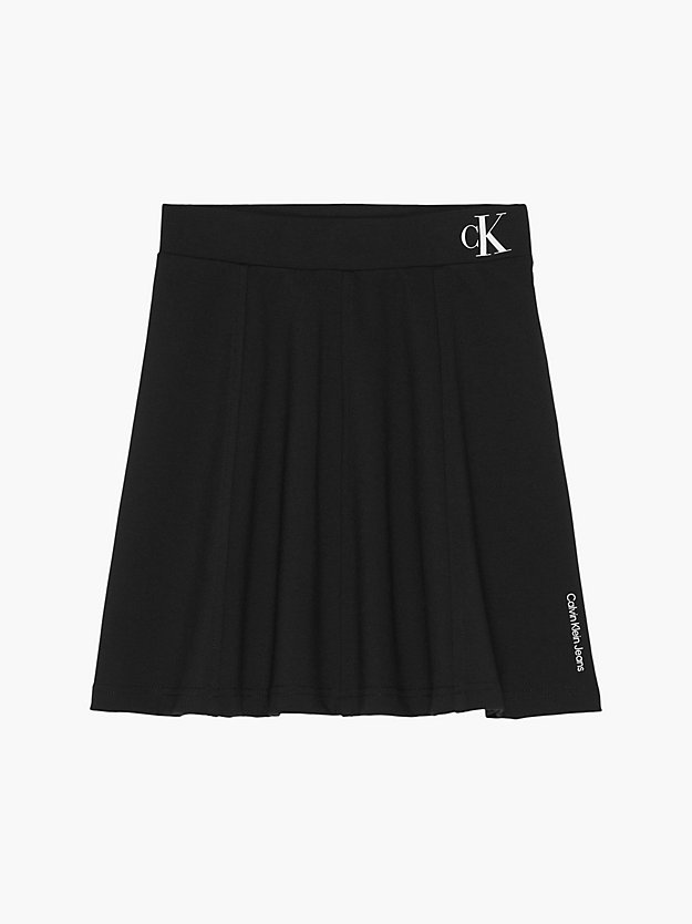 CK BLACK Milano Pleated Flared Skirt for girls CALVIN KLEIN JEANS