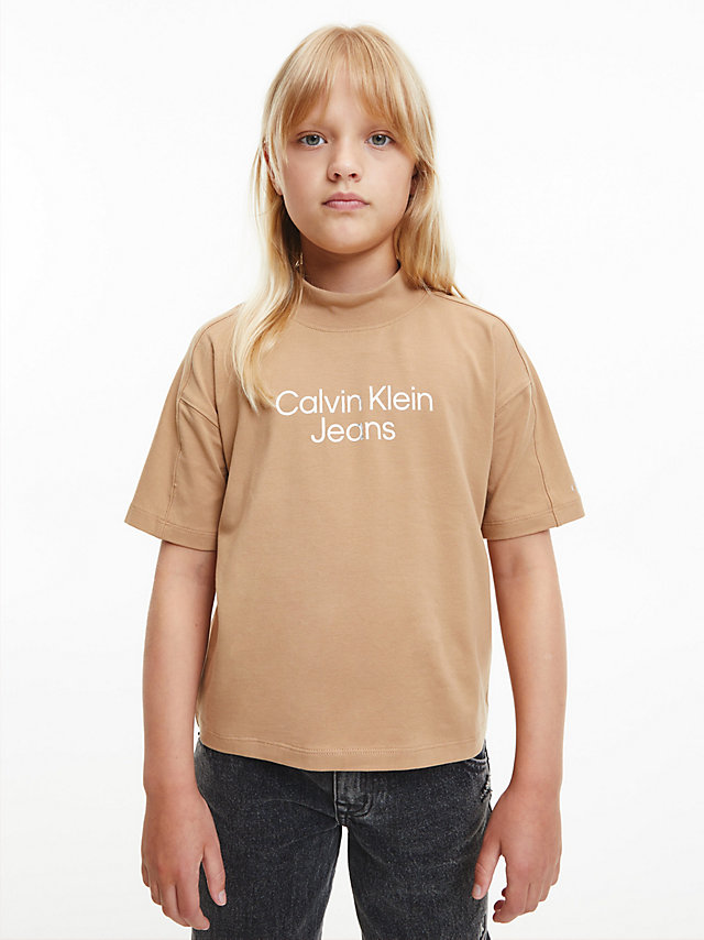 Timeless Camel Logo T-Shirt undefined girls Calvin Klein