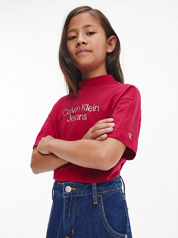 ROYAL BERRY Logo T-shirt for girls CALVIN KLEIN JEANS