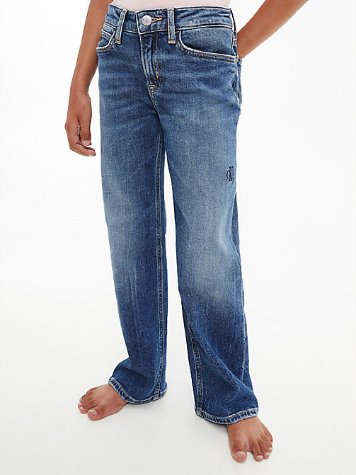 Jean relaxed à jambe droite Calvin Klein Fille Vêtements Pantalons & Jeans Jeans Taille haute 