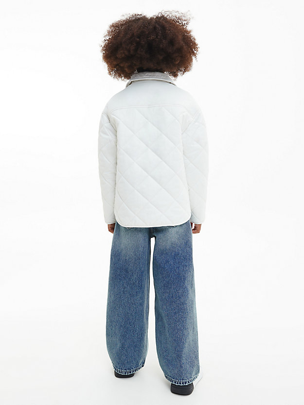 IVORY Relaxed Quilted Shirt Jacket for girls CALVIN KLEIN JEANS